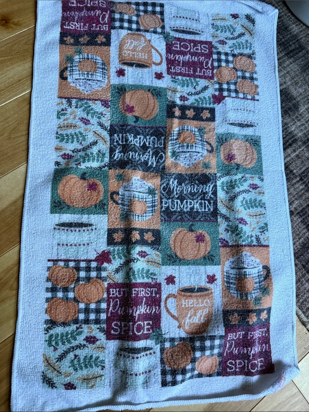 Halloween Haunted Home Decorative Kitchen Towels - White and Orange